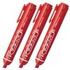ZEBRA Permanent Marker Mackinnock Bold Red 3 Pieces P-YYSB6-R3-AZ