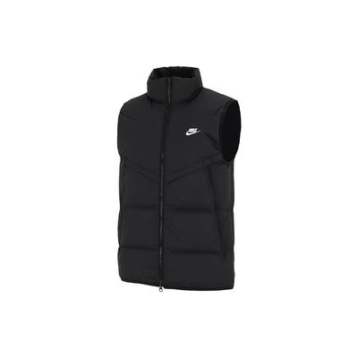 Storm-FIT Windrunner Logo Теплый спортивный жилет с воротником-стойкой и пухом Мужская верхняя одежда Черный DD6818-010