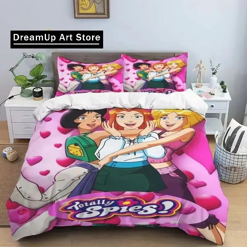 3D Печать Мультяшный Постельное Белье Totally Spies Комплект Для Мальчиков Девочек Размер Twin Queen King Пододеяльник Наволочка Постельное Белье Мальчики Взрослая Спальня