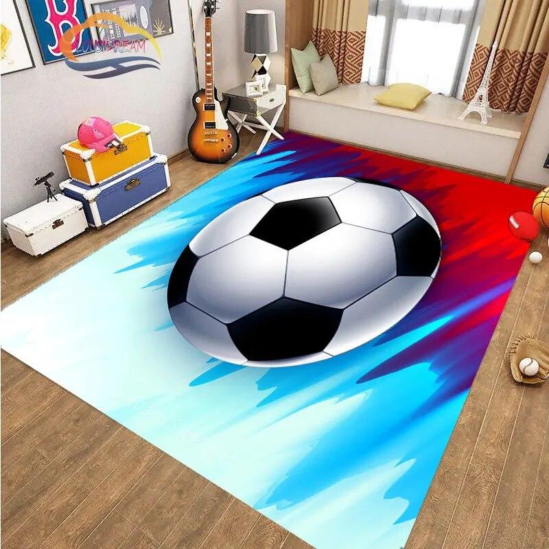 Football Pictures Rug Cartoon Football Living Room Decoration S Bed Non-slip Carpet Home Entrance Door Mat Kids