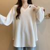 Large Size Thickened Pit Strip Inner Layer Undershirt Women's Autumn and Winter New Loose Thin and Versatile Warm Long-sleeved Top Women