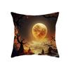 Devil Pumpkin Throw Pillow Cover Witch Halloween Theme Throw Pillow Cover Sofa Chair Bed Cushion Cover Home Decor
