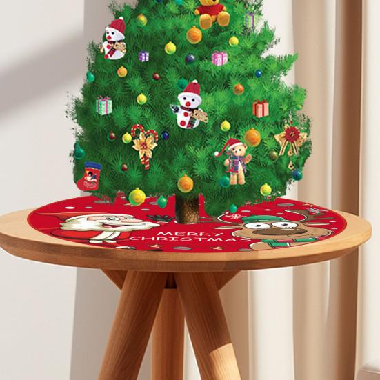 36 дюймов юбка для рождественской елки красная Санта снежинки снеговик олень юбка для рождественской елки праздничный декор для домашней вечеринки