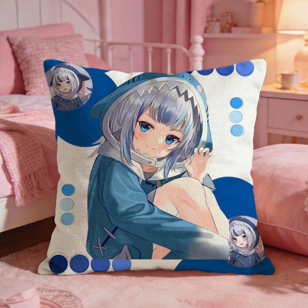 VTuber GGawr Guras Cushion Cover Premium Comfort Reversible Pillow Cove Two in One Design for Any Room Car Interior