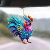 Яркий акриловый подвесной декор в форме цыпленка для рюкзака, автомобиля, для украшения дома