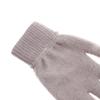 Women Winter Warm Basic Thicken Wool Knitted Mittens Plush Lining Full Fingered Gloves
