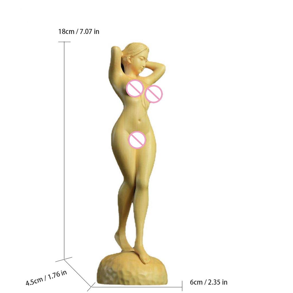 Натуральное кипарисовое дерево  Обнаженные женщины Персонажи  Статуя Массив дерева Ручная резьба Домашняя Комнатная Офисная Декорация Произведение искусства Идеальный подарок