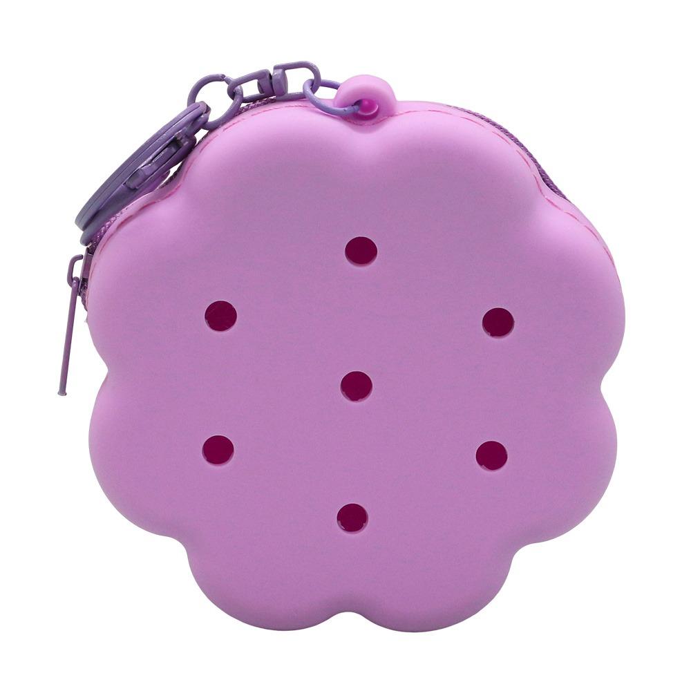 Gift Idea Cloud Flower Silicone Wallet Zipper Closure Soft Silicone Coin Purse Travel Organizer Mini Size Card Holder Women Use