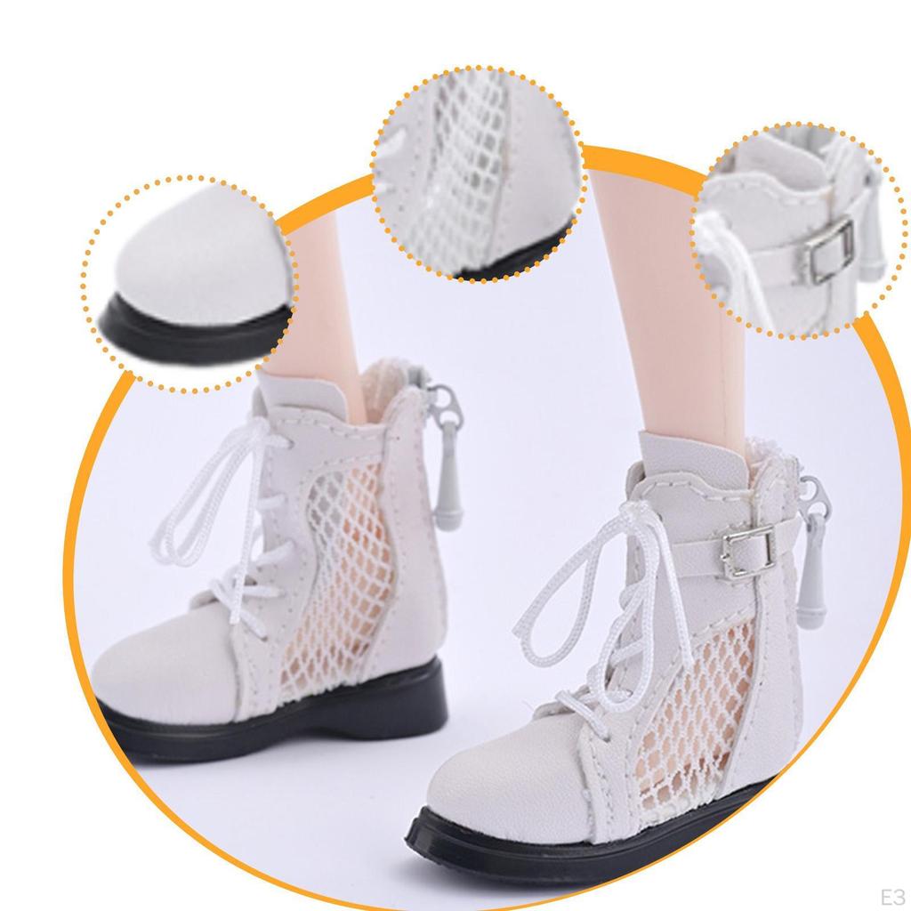 1/6 Action Figures Fishnet Boots, 12-inch Doll DIY Fashion, for Girl Dolls, Miniature