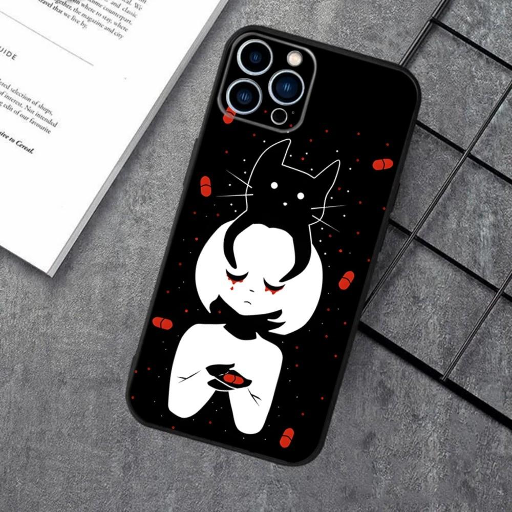 Чехол для телефона F-FranS B-BowS для iPhone 16,15,14,13,12,11,XS,XR,X,8,7,Pro,Max,Plus,mini Силиконовый Черный Чехол