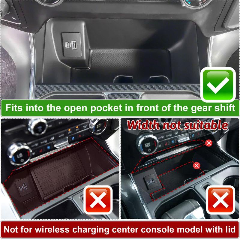 Middle Center Console Organizer Tray for Ford F150    2024 2025 & Lightning XLT -2025  Secret Pocket Lid Car Box