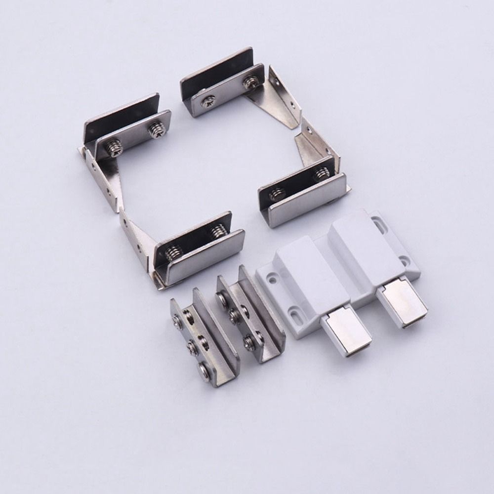 2PCS Zinc Alloy Glass Door Hinge Furniture Cabinet Door Hinge New Frameless Clamp Glass Cabinet