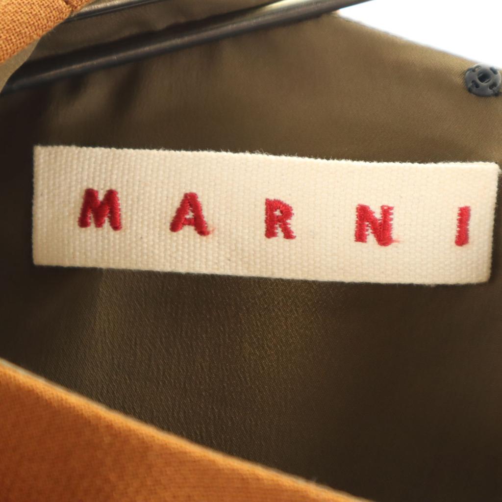 Marni Сделано в Италии Платье без рукавов Длины до колена 36 Коричневый Женский Б/у