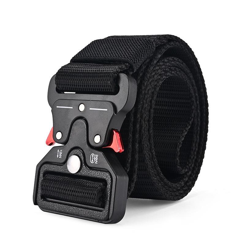 Men's Tactical Nylon Quick-Release Elastic Belt - Outdoor Leather Canvas Style