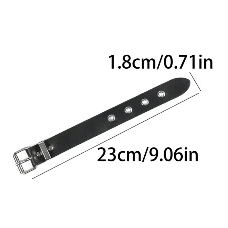 Панк Браслеты Мужские Женские Ретро Браслет Регулируемый Наручный Ремень Пряжка Стили Манжета Браслет Вечеринка Повседневная Носка мужской браслет