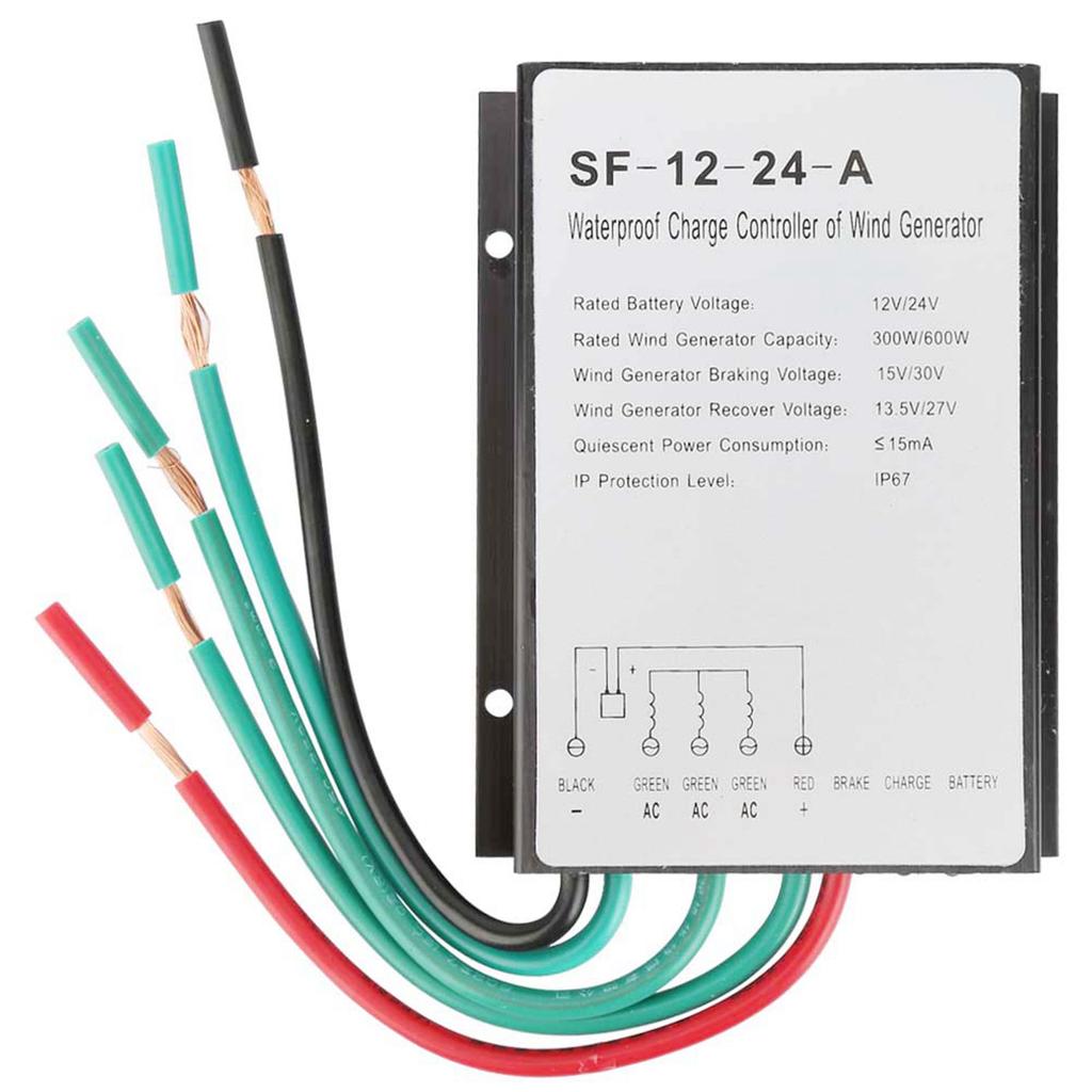12V 24V 300W 600W Waterproof Wind Turbine Generator Charge Controller Regulator