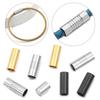 5Pcs Stainless Steel Strong Magnetic Clasps Gold Cylindrical Buckle For Round Leather Bracelet Connectors DIY Jewelry Accessory
