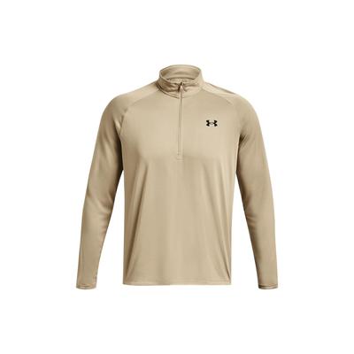 Футболка с длинным рукавом Tech™ ½ Zip Logo Print Solid Color Stand Woolover Футболка мужская хаки 1328495-299