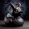 Bath Duck Gothic Duck Heavy Metal Goth Thicc Black Bathtub Gift