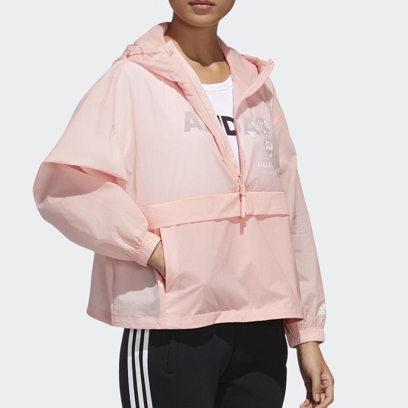 adidas Куртки Женские Розовые С капюшоном Умеренные Другое GL5631