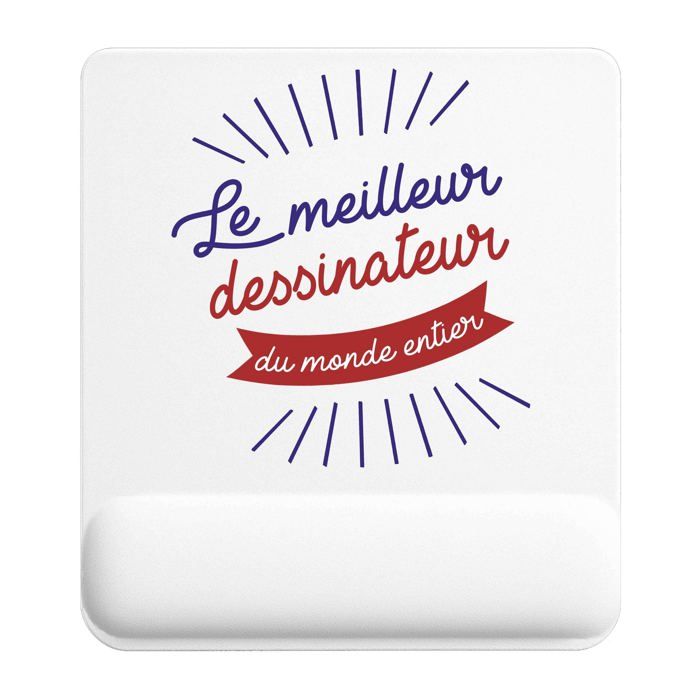 Tapis de souris - PLANETEE - Dessinateur « Meilleur monde » - 22x18 cm - Surface lisse antidérapante - Impression sublimation HD
