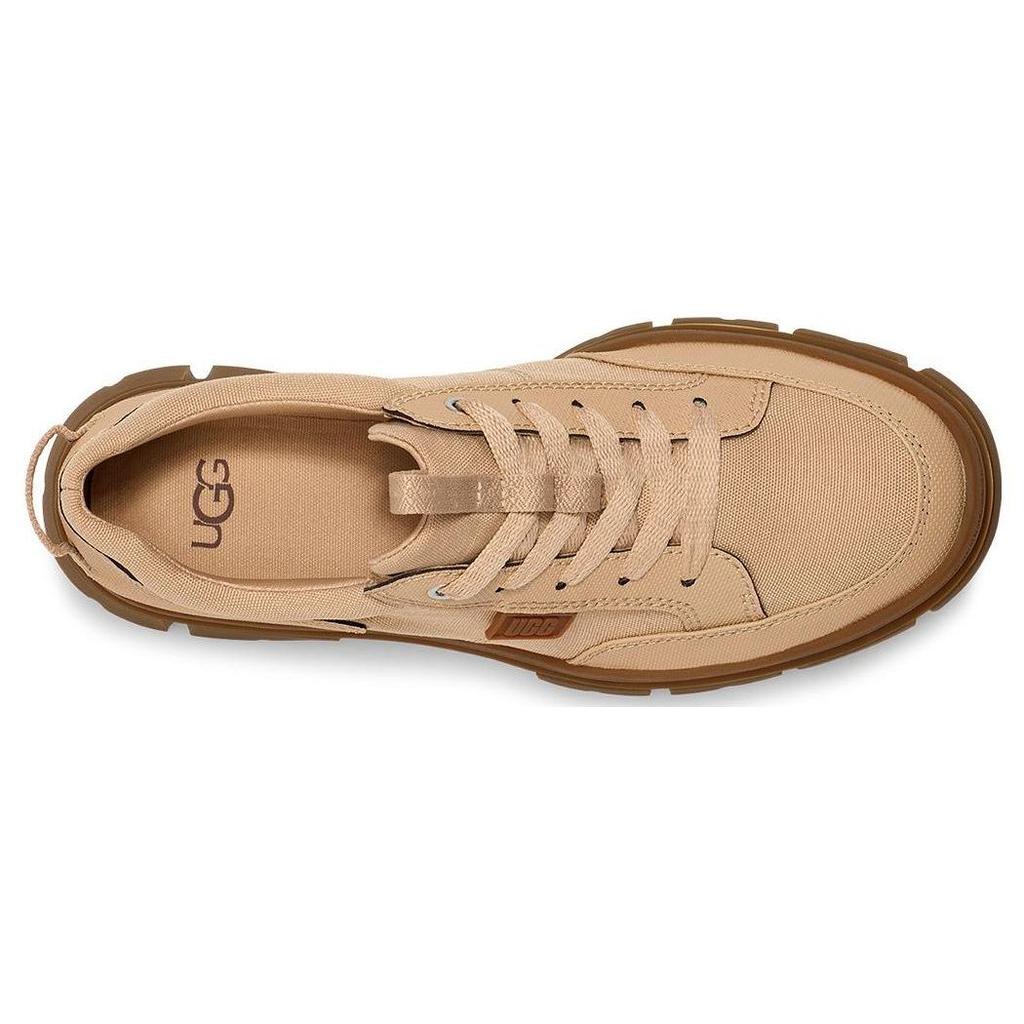 UGG Ashton Fabric Minimalist Lace-Up Round-Toe Casual Shoes Women Shoes Light-Gray-Brown 1136892-DRI