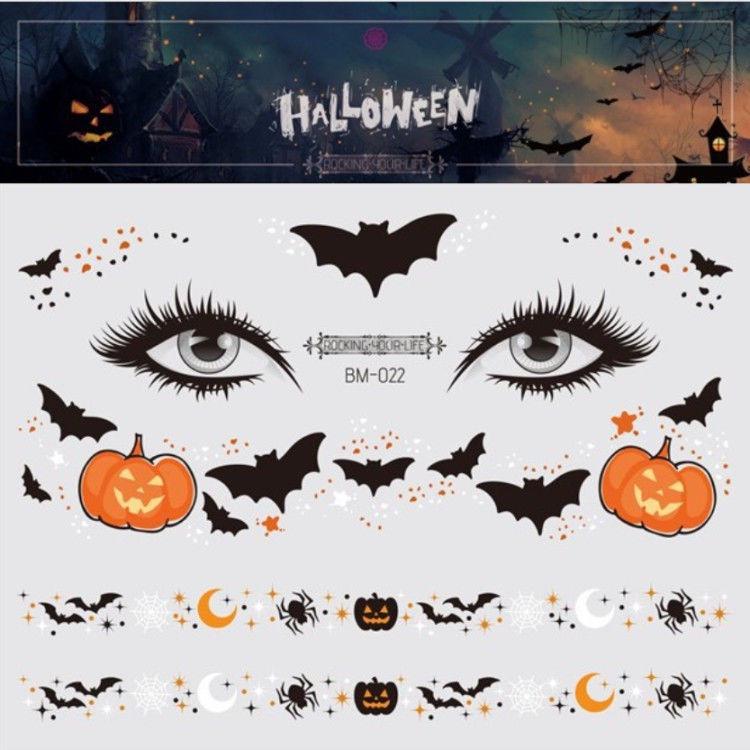 Детские наклейки-татуировки с героями мультфильмов на Хэллоуин — милые тыквы, привидения, черепа, водонепроницаемые и прочные