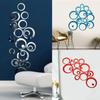 24pcs Mural Acrylic Circle Mirror Tiles Self-Adhesive Bedroom Decal DIY Wall Stickers Art Decor