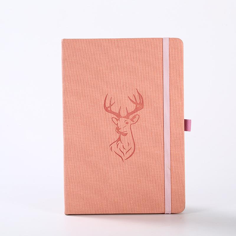 Customizable A5 Imitation Leather Diary with Simple Creative Pattern and Strap