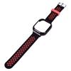 Replacement Watch Band with Case for Honor Watch 4 Silicone PC Multi Holes Adjustable Protective Wristbands Cover Black
