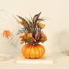Large Artificial Pumpkin With Flowers And Berries Fall Decorations