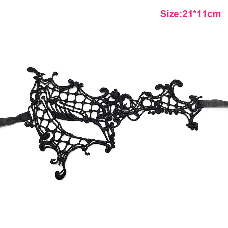 Halloween Black Queen Lace Mask No Fixed Shape Embroidery Appliques Party Costume Carnival Mask Woman Masquerade Mask