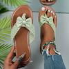2025 Summer Flip Flops Women's Slippers Butterfly-knot New Plus Size Beach Slippers Women Hot Sale Light Flat Slippers