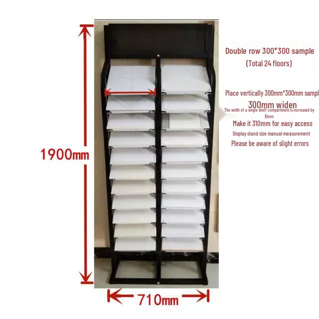 Customizable Display Rack for Panels, Paint Samples, Tiles, Aluminum, Glass, and Stone