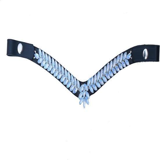 Sparkly Turquoise Snap Browband Ideal for Bridle Equestrian Browband for Horse.