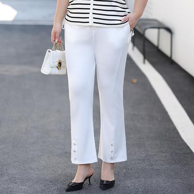 Повседневные весенние облегающие брюки с драпировкой из бусин и слегка расклешенным низом