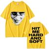 2026 Hit Me Hard and Soft Футболка с принтом лица в том же стиле Мужская Женская Хип-хоп Мода Поп-музыка Футболки Унисекс Хлопковые Оверсайз Футболки
