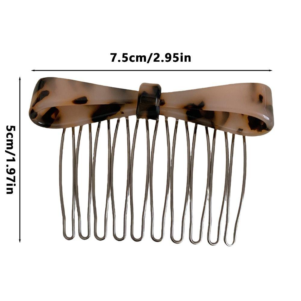 Styling Tools Acetate Hair Side Clip 10 Teeth Bowknot Hairpins Inverted Insert Hair Combs Fashion Accessory
