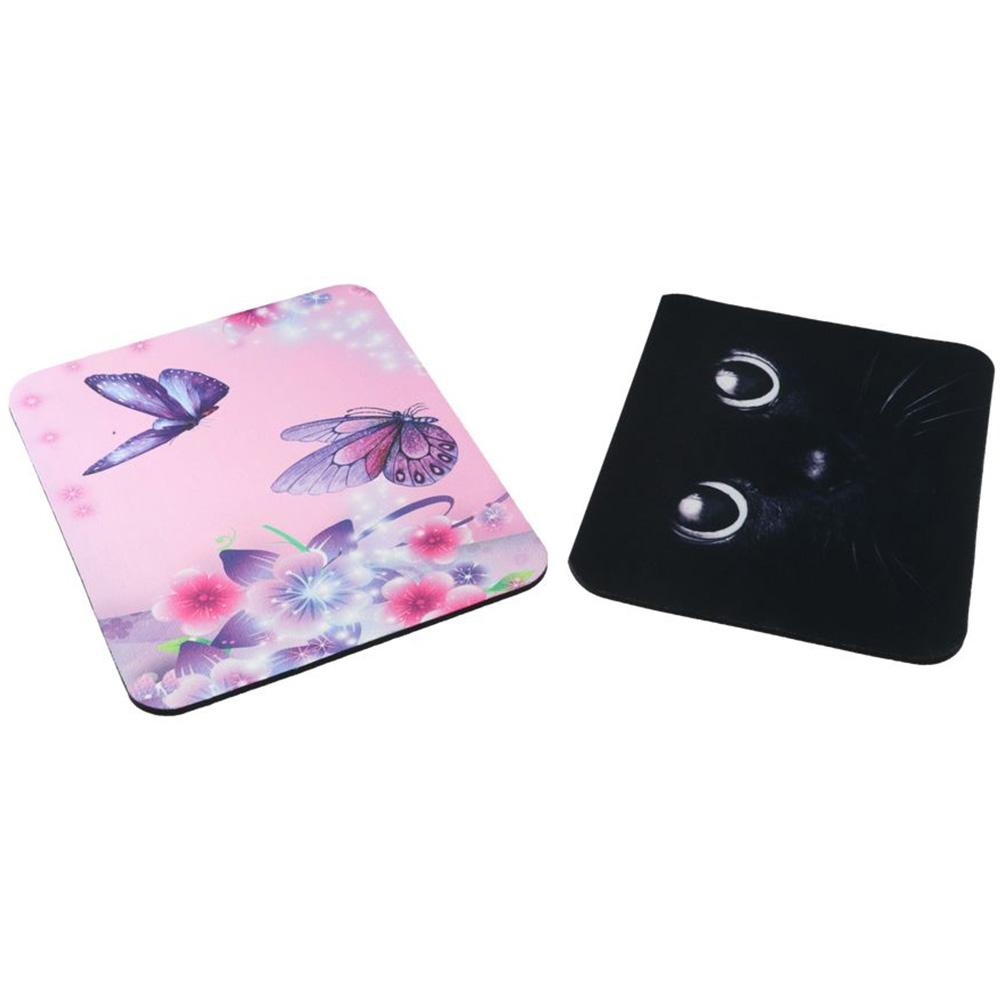 Rubber+cloth Black Cat Gaming Mouse Pad 9.45 X 7.87 X 0.12 Inches Rubber Base Mouse Pad  Office