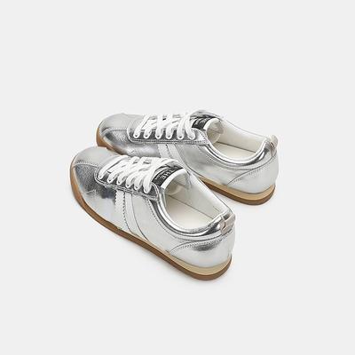 2025 Весна и Осень Новинки Майяр Немецкие Тренировочные Кроссовки Женские Нишевые Ретро На Плоской Подошве Кроссовки Форрест Гампа Кожаные Спортивные и Повседневные Ш