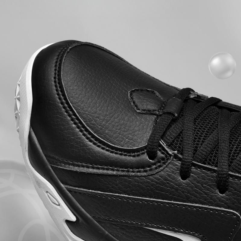 Мужские кожаные кроссовки с высоким верхом для баскетбола, осенне-зимние, нескользящие, для тренировок, спортивная обувь, повседневные, дышащие, теннисные туфли