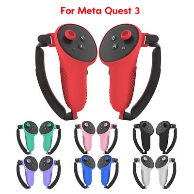 Потостойкий силиконовый чехол-грип для контроллера Meta Quest 3 VR Защита контроллера-ручки Разноцветные грипсы для контроллера