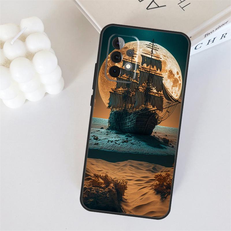 Sailing Ship Pirate Ship For Samsung Galaxy A22 A32 A52 A54 A14 A16 A26 A36 A56 A55 A35 A05 A06 A15 A53 A33 A13 Case