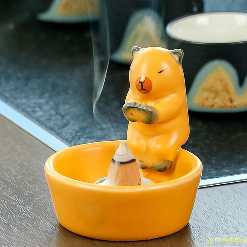 Подсвечник в виде кошки, симпатичная конусная курильница, подставка для благовоний, элегантная керамическая палочка, подставка для благовоний, украшение в виде конуса