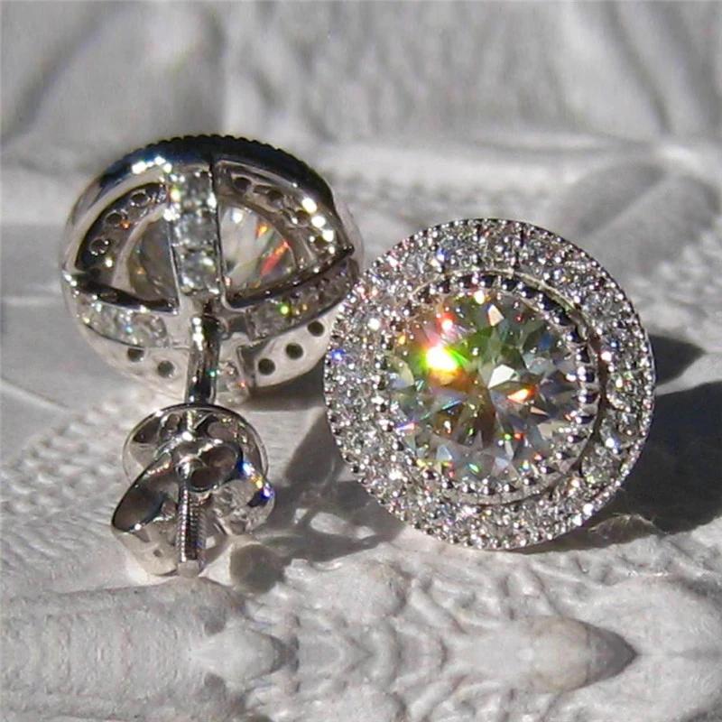 Серьги-гвоздики Huitan Luxury AAA CZ для женщин, романтичные, элегантные, женские, повседневные, 7 цветов, доступны для прямой поставки