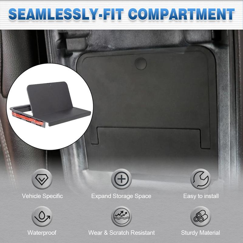 Car Center Console Concealed Storage Box For Jeep Wrangler JL JLU 2018-2025 Wrangler 4xe -2024 Gladiator JT -2024