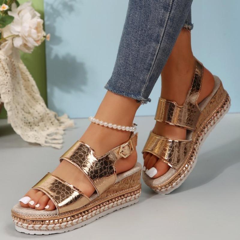 Fashion New Platform Shoes for Women 2024 Summer New Peep Toe Wedge Women's Sandals Outdoor Hemp Light Casual Ladies Sandals Zapatos