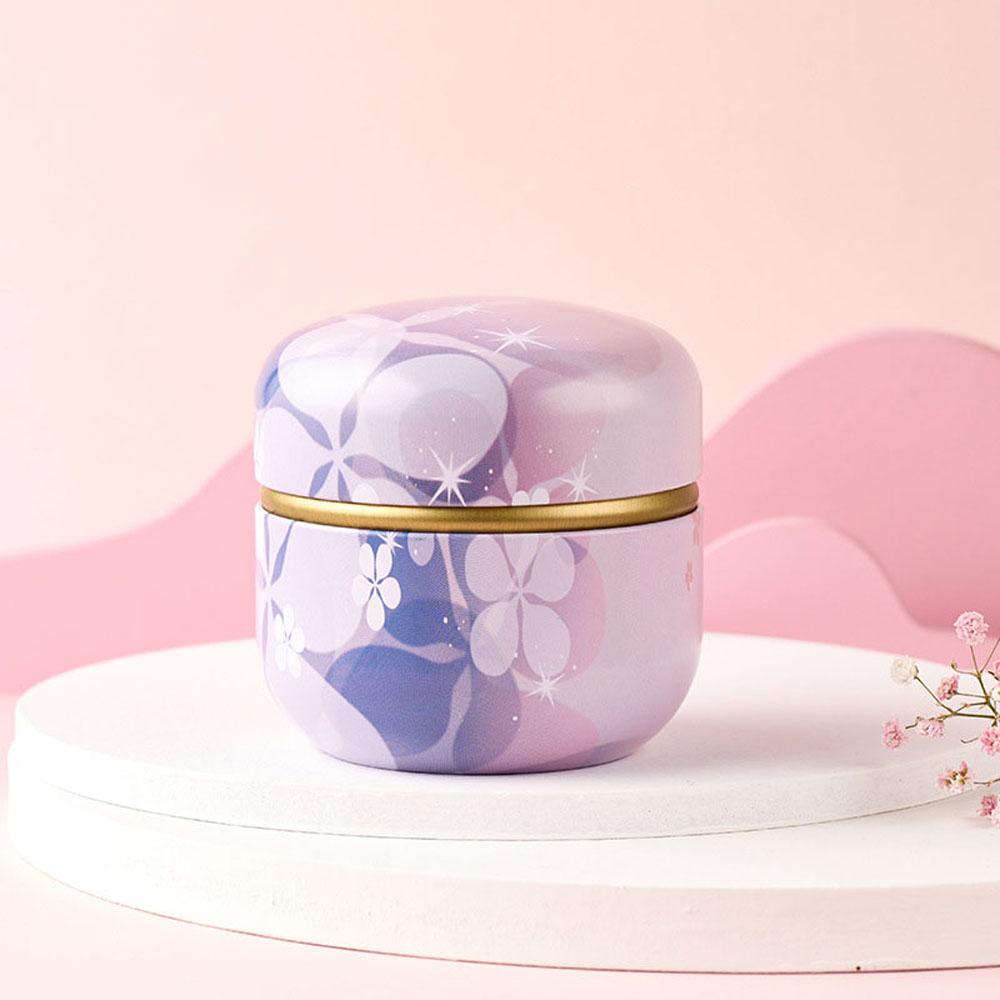 Japanese Style Flower Portable Mini Small Snacks Candy Tin Plate Canister Tea Cans Containers Packaging Box Storage Box