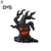 1/4Pcs Halloween Spooky Tree Figurine Ghost Tree Stump Resin Statue Sculpture Indoor Outdoor Garden Desktop Decoration Ornament