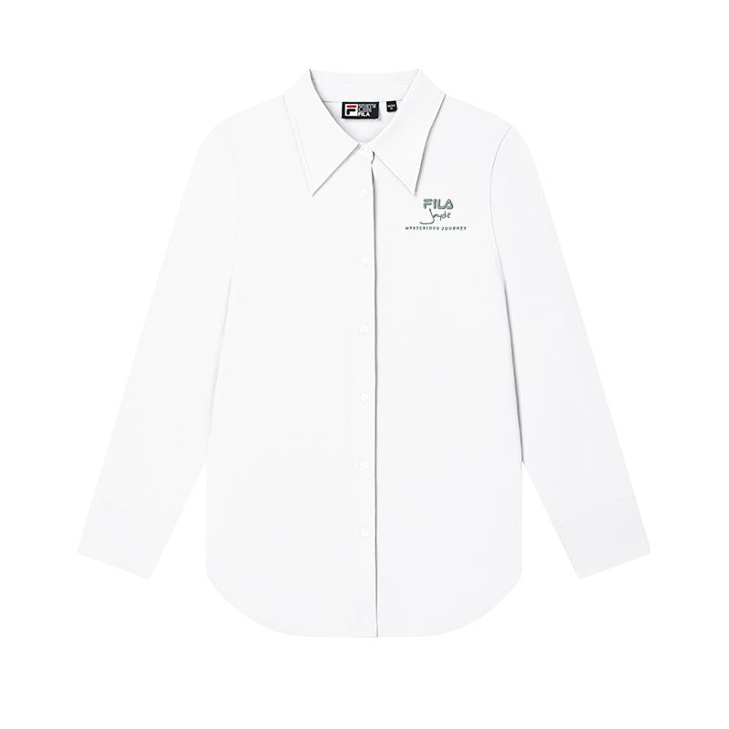 New FILA Shirts Women's Cloud White F11W438404FWT